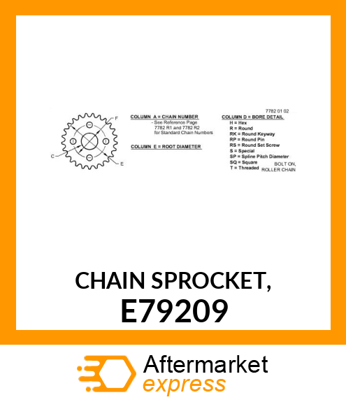 CHAIN SPROCKET, E79209