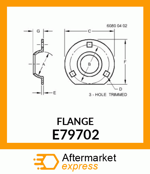 Pressed Flanged Housing E79702