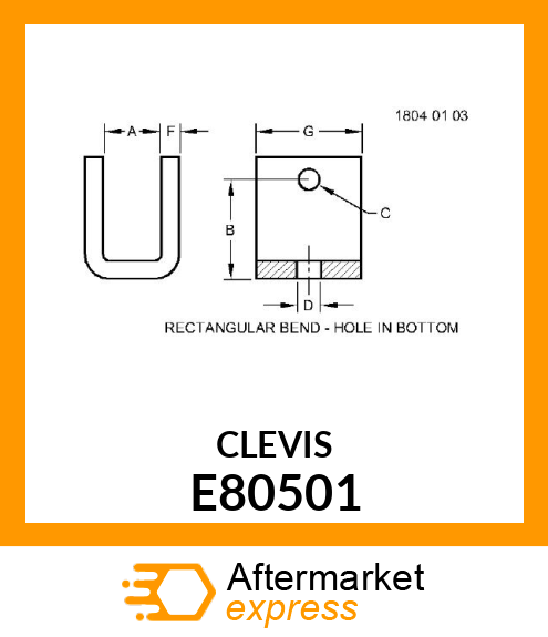 CLEVIS, (BELT GUIDE MOUNTING) E80501