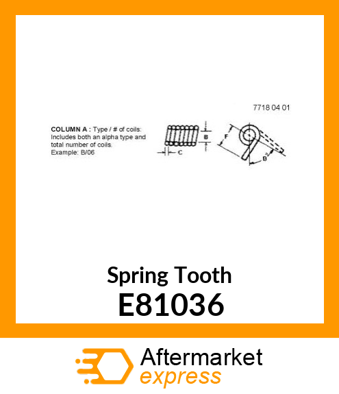 Spring Tooth E81036