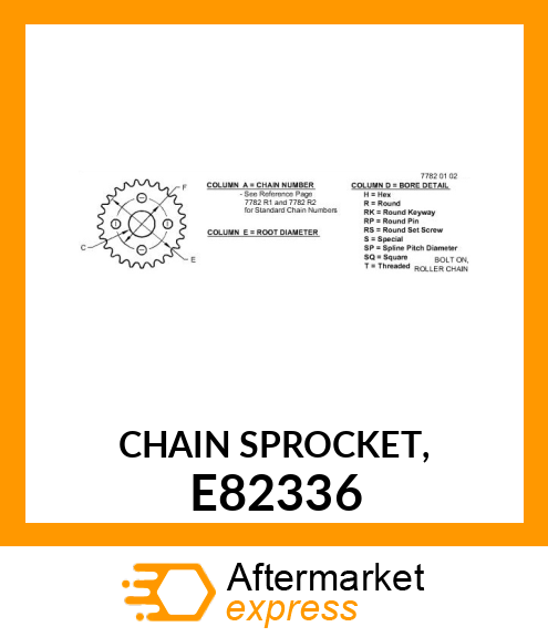 CHAIN SPROCKET, E82336