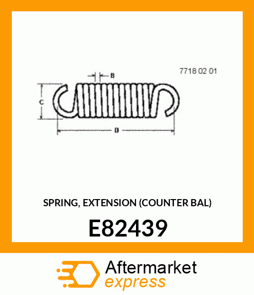 SPRING, EXTENSION (COUNTER BAL) E82439