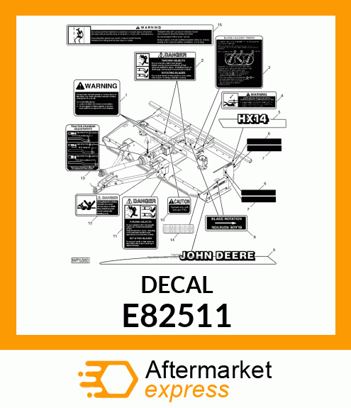 LABEL, (1000 RPM PTO) E82511