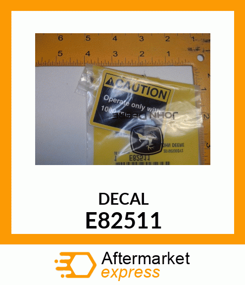 LABEL, (1000 RPM PTO) E82511