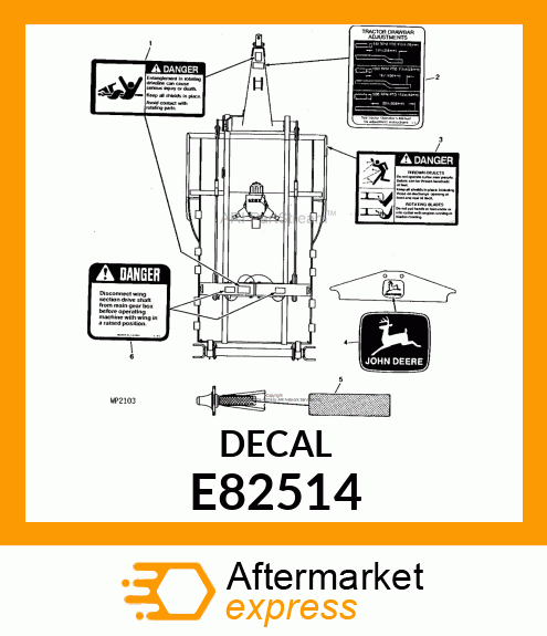 SAFETY SIGN, LABEL E82514