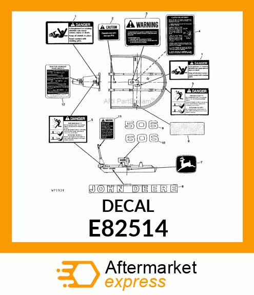 SAFETY SIGN, LABEL E82514