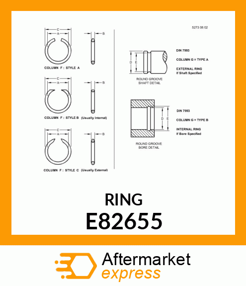 RING (INTERNAL RETAINING) E82655