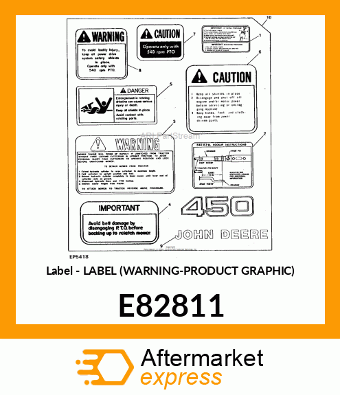Label Warning Product Grap E82811