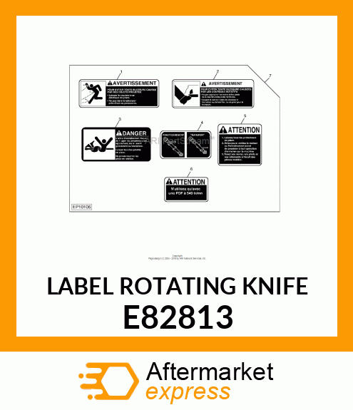 LABEL ROTATING KNIFE E82813