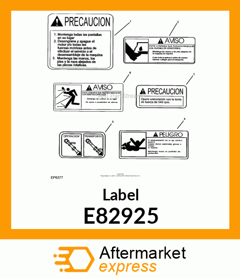Label E82925