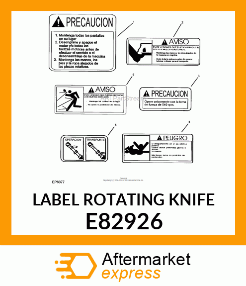 LABEL ROTATING KNIFE E82926