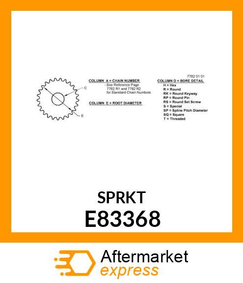 Chain Sprocket E83368