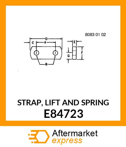 STRAP, LIFT AND SPRING E84723