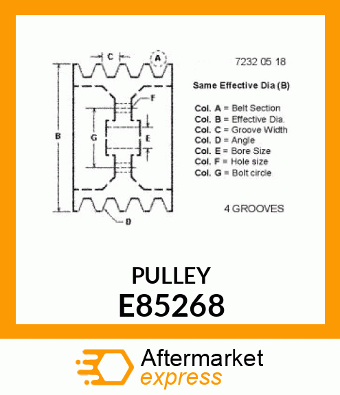 SHEAVE (IMPELLER DRIVER) E85268