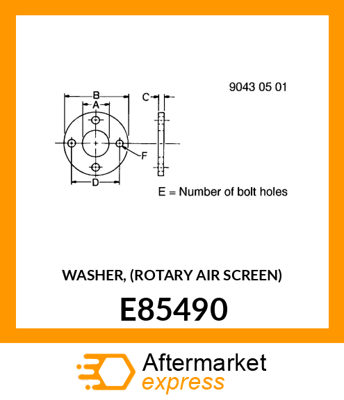 WASHER, (ROTARY AIR SCREEN) E85490
