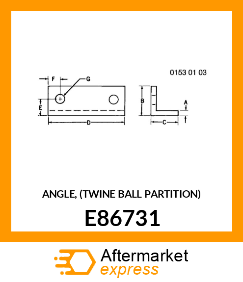 ANGLE, (TWINE BALL PARTITION) E86731