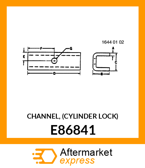 CHANNEL, (CYLINDER LOCK) E86841