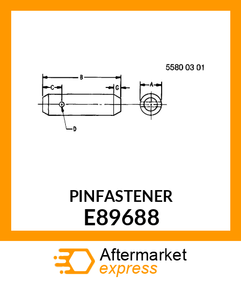 PIN FASTENER, (PICKUP LIFT CRANK) E89688