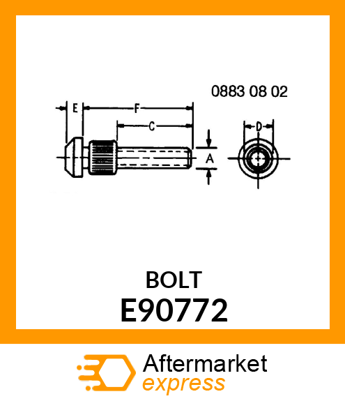 BOLT (WHEEL 9/16X1.88) E90772