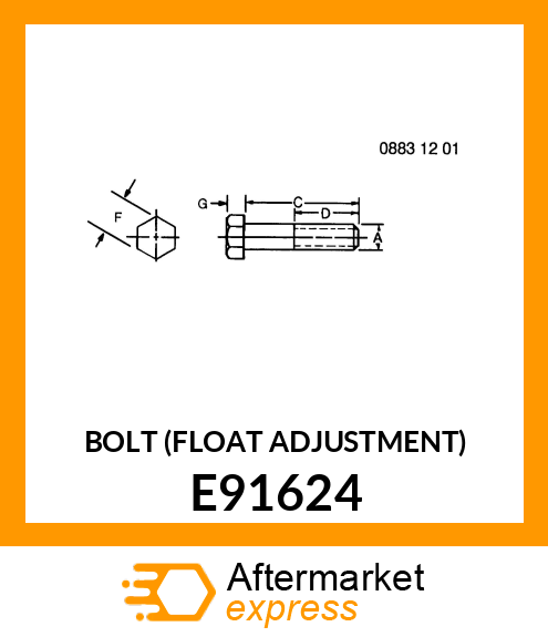 BOLT (FLOAT ADJUSTMENT) E91624