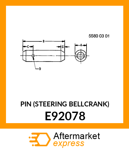 PIN (STEERING BELLCRANK) E92078