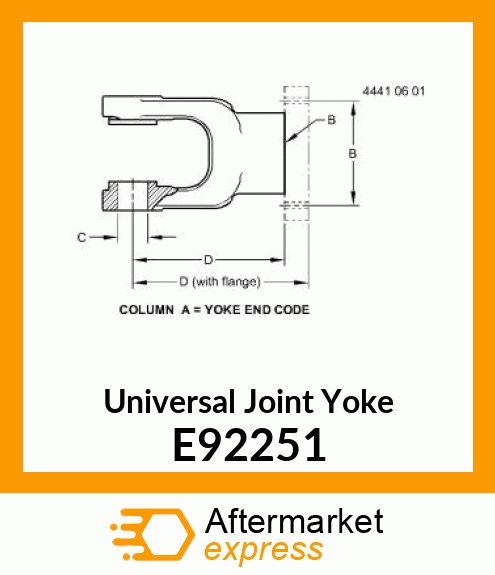 Universal Joint Yoke E92251