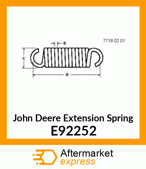 SPRING, EXTENSION (STEERING RETURN) E92252