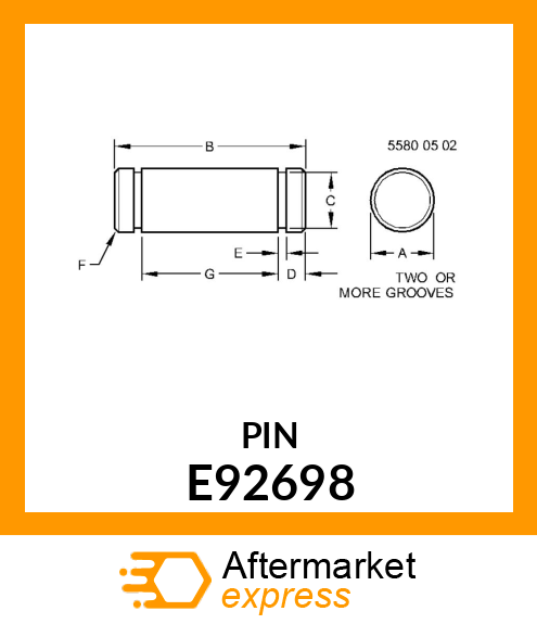 PIN (NARROW TRANSP.CYLINDER) E92698