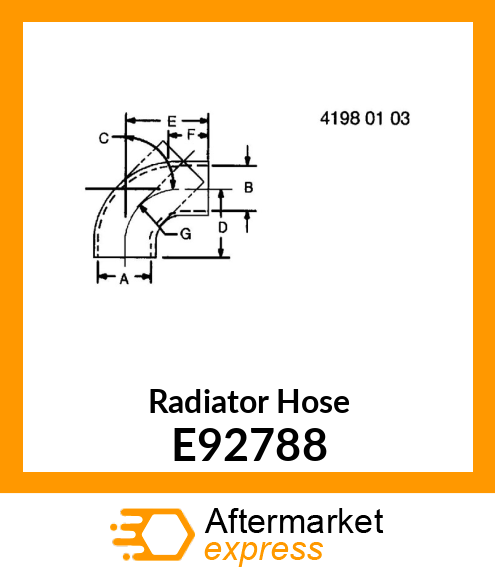 Radiator Hose E92788