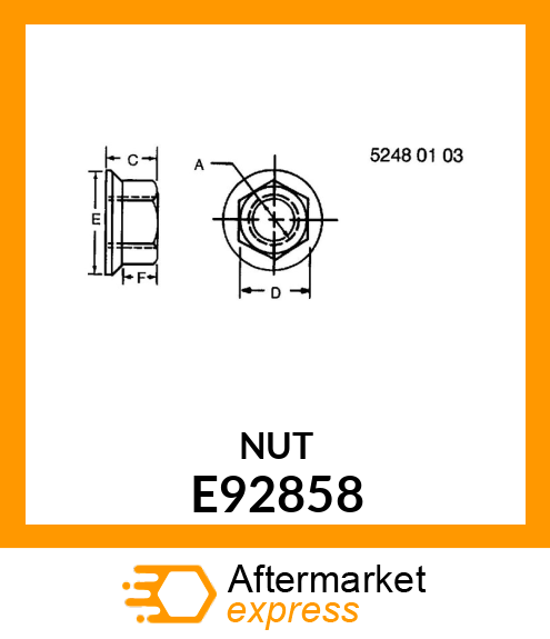 NUT (5/8" WHEEL, SERRATED FLANGE) E92858