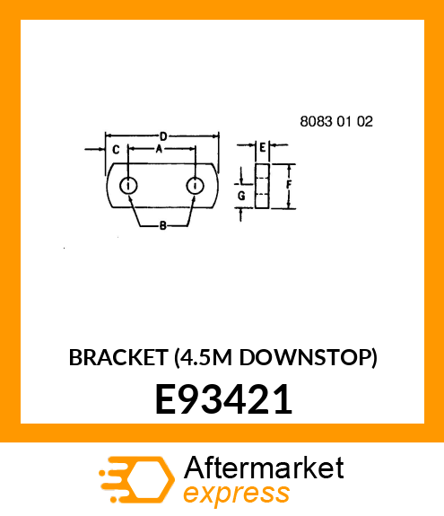 BRACKET (4.5M DOWNSTOP) E93421