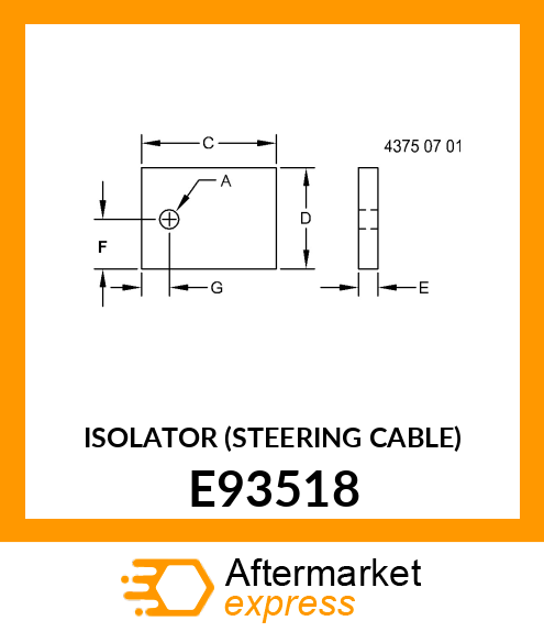 ISOLATOR (STEERING CABLE) E93518