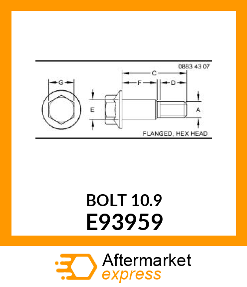 SCREW, SCREW (M14 SHOULDER) E93959