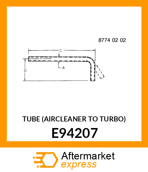 TUBE (AIRCLEANER TO TURBO) E94207