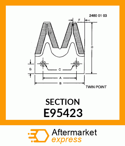 SECTION, (CTSK TWIN POINT 14T) E95423