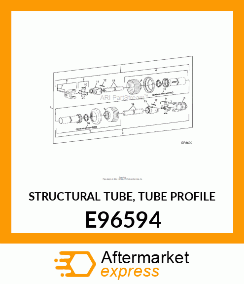 STRUCTURAL TUBE, TUBE PROFILE E96594