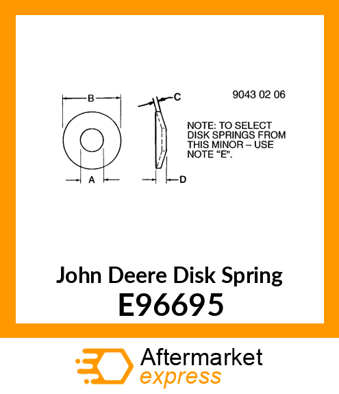 DISK SPRING, (1000 RPM) E96695