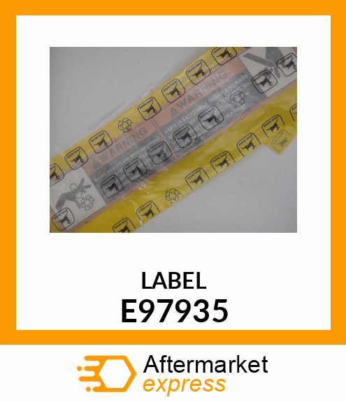 LABEL, (SURFACE WRAP KNIFE) E97935