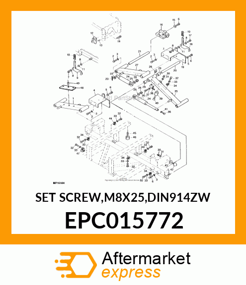 SET SCREW,M8X25,DIN914ZW EPC015772