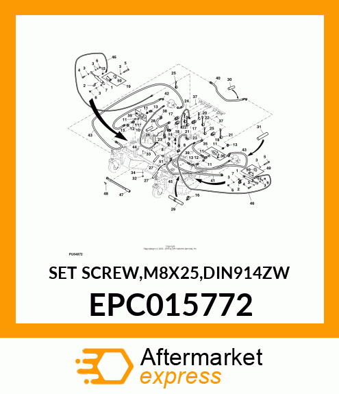 SET SCREW,M8X25,DIN914ZW EPC015772