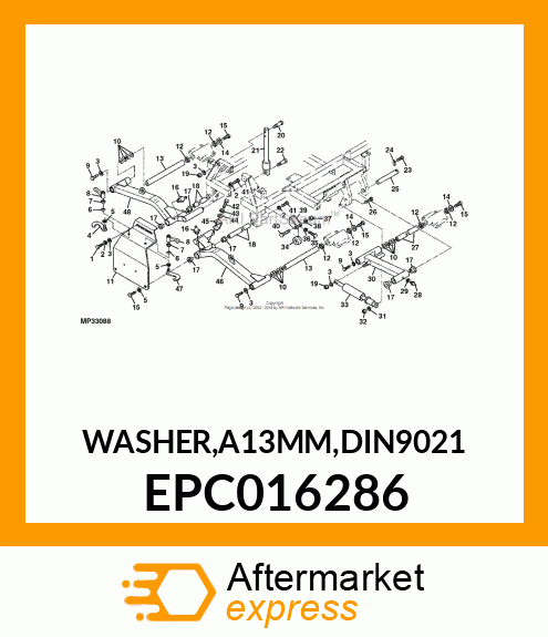 WASHER,A13MM,DIN9021 EPC016286