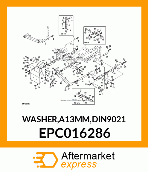 WASHER,A13MM,DIN9021 EPC016286