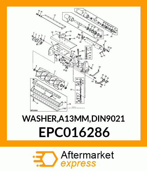 WASHER,A13MM,DIN9021 EPC016286