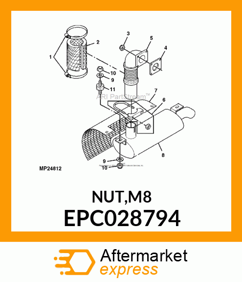 NUT,M8 EPC028794