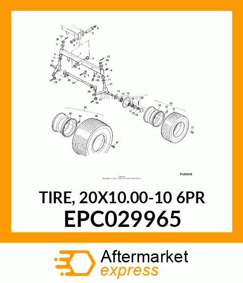 TIRE, 20X10.00 EPC029965