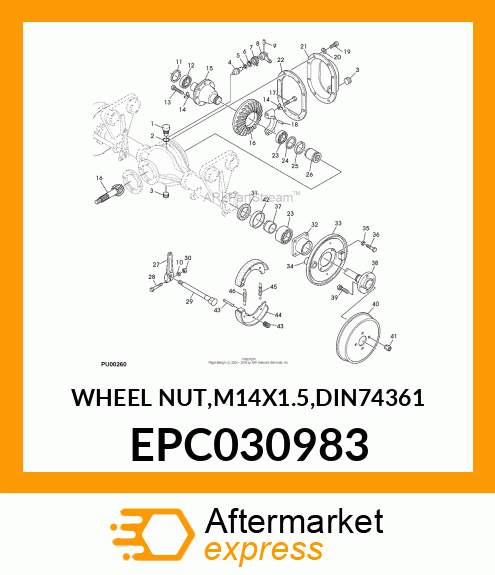 WHEEL NUT,M14X1.5,DIN74361 EPC030983