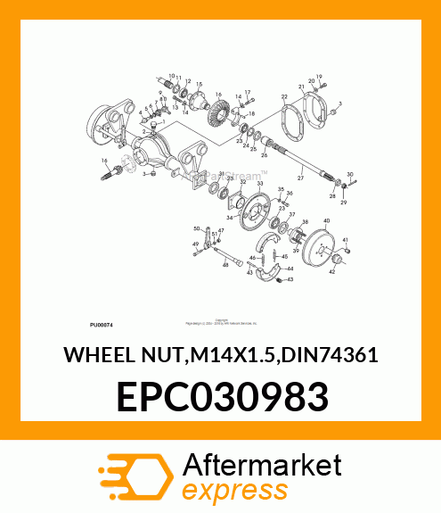 WHEEL NUT,M14X1.5,DIN74361 EPC030983