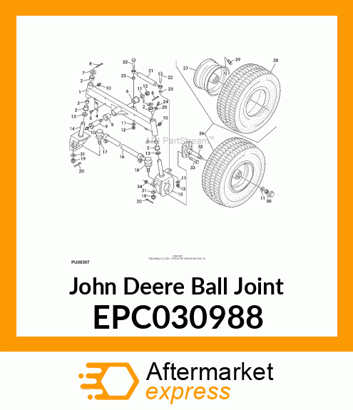 BALL JOINT,M16X1.5L EPC030988