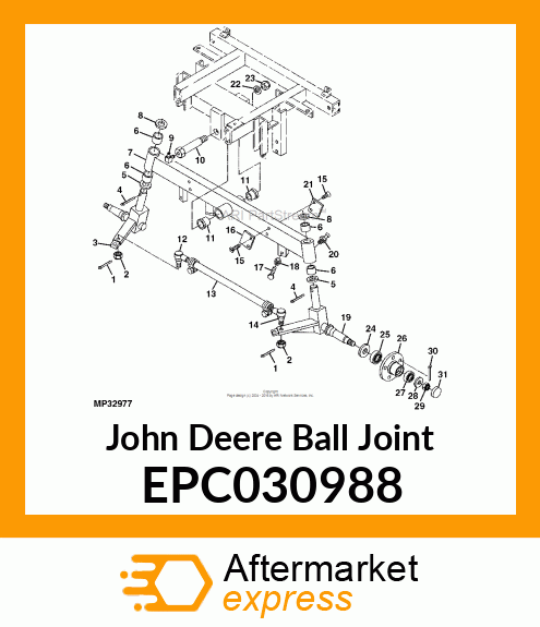 BALL JOINT,M16X1.5L EPC030988