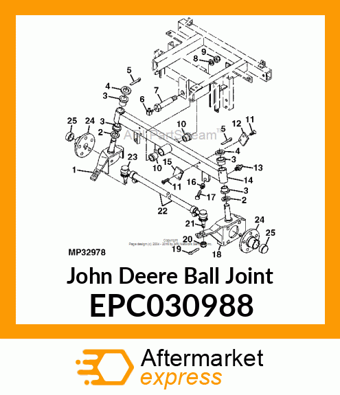 BALL JOINT,M16X1.5L EPC030988